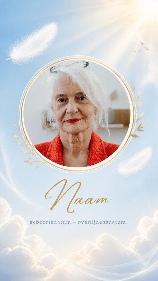 Rouwkaart wolken